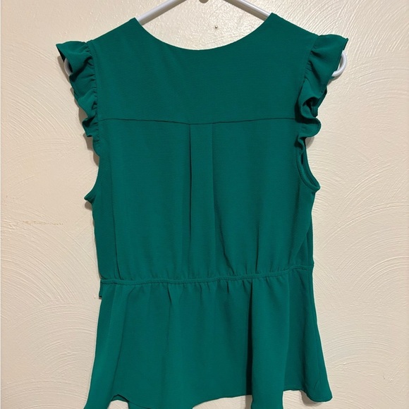 Monteau Emerald Ruffle Wrap Top - Picture 9 of 9